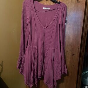 Free People Mauve Knit Tunic